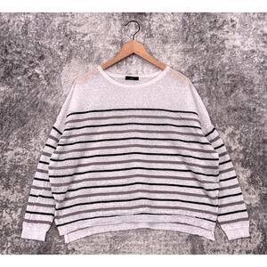Ruti Sweater Top XS / Small Womens Ultra Lightweight Linen Cotton Knit Striped